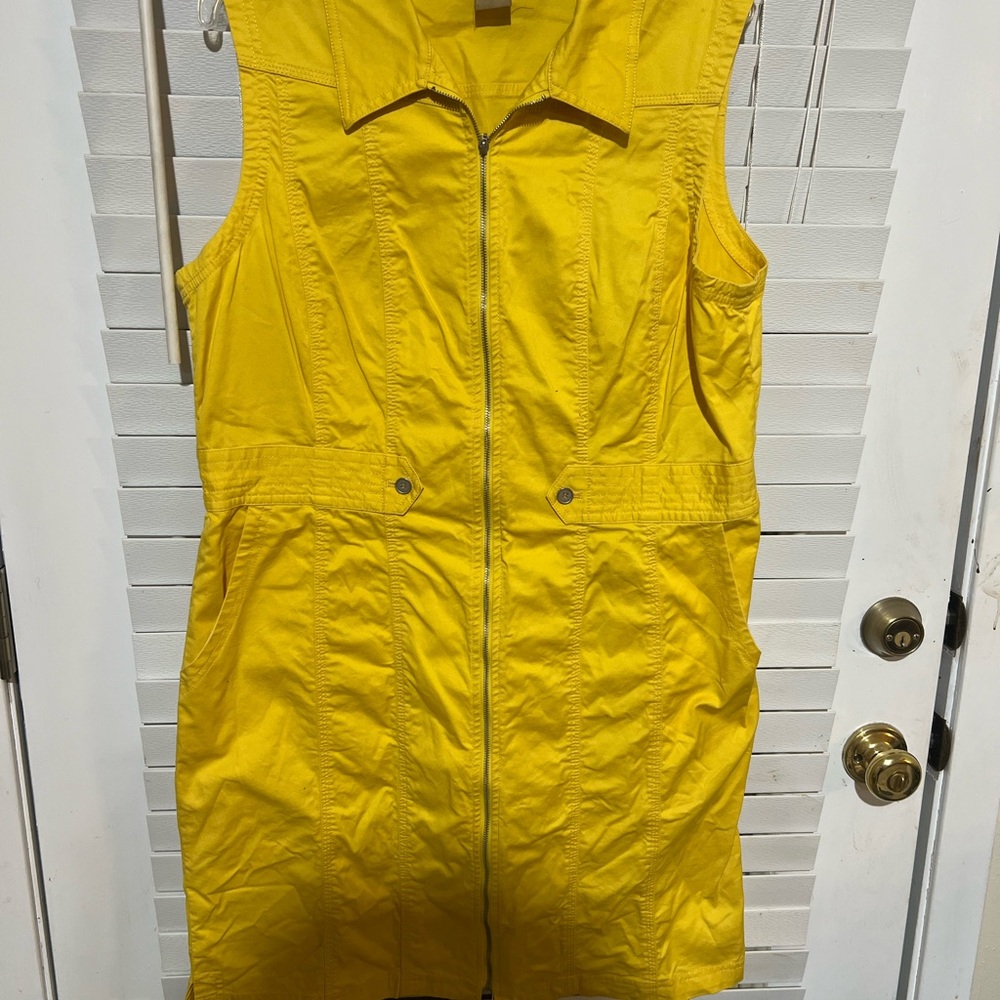 Peck & Peck Yellow Sleeveless Dress